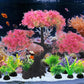 Rosa Kirschblüten-Baum Aquarium Dekorationsset – 10 Stück