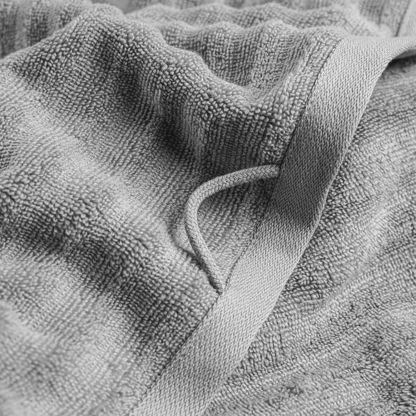 Pure Label 6-Piece Hand Towel Set with Hanging Loops Made of 100% Cotton, Absorbent and Soft, 2 x Bath Towels (70 x 140 cm), 2 x Hand Towels (50 x 100 cm), 2 x Guest Towels (30 x 50 cm),