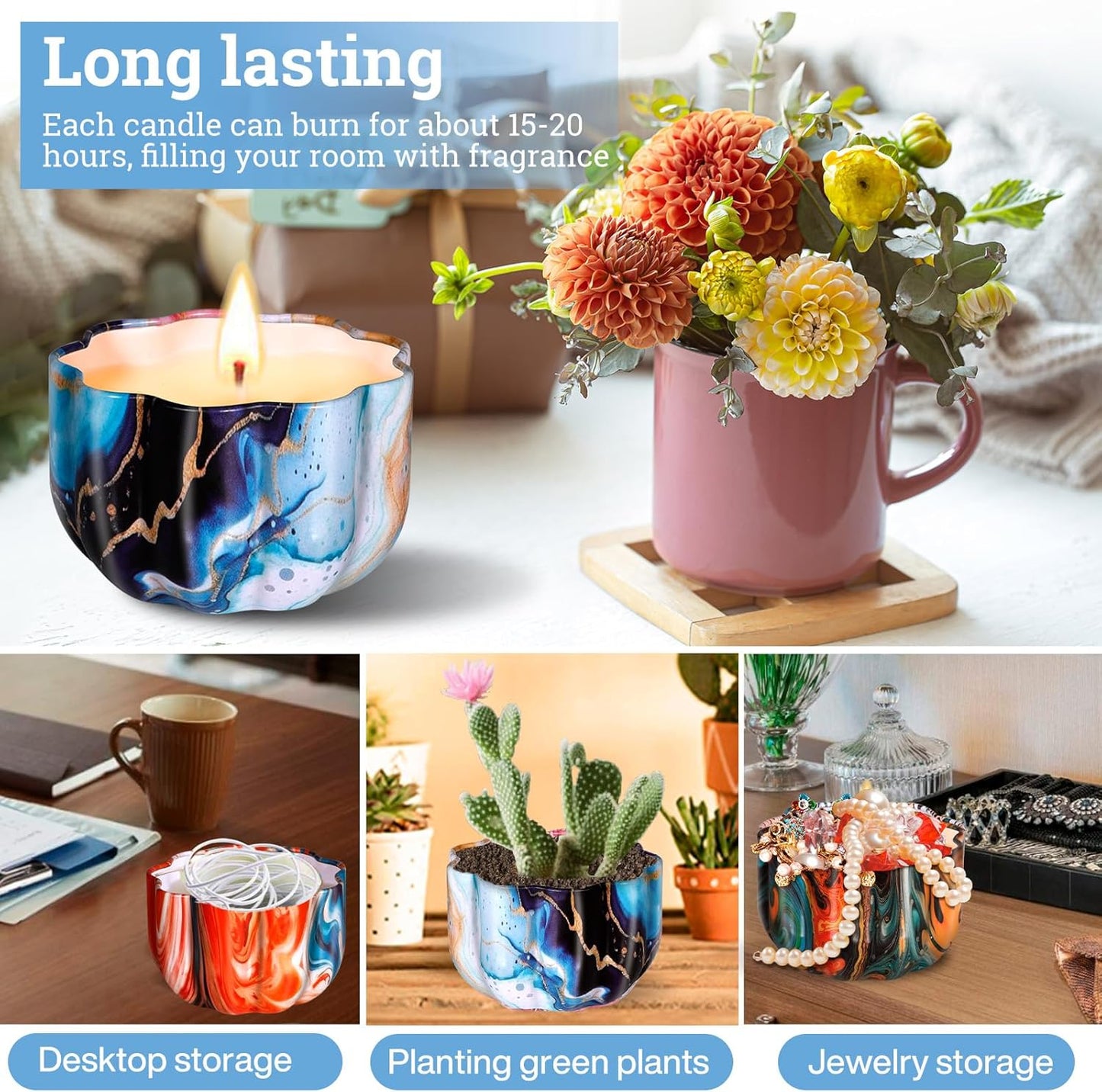 Scented Candles Gifts 12 Pieces Aromatherapy Candles Set