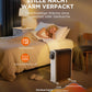 2300W 11 Rippen tragbarer Elektroheizer mit Drehknopfregelung und einstellbarem Thermostat, 3 Heizstufen, Kipp- und Überhitzungsschutz, ultra-leise im Büro & Zuhause