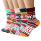 Airabc 5 Pairs of Women's Thermal Socks, Warm Winter Socks, Colourful Cosy and Breathable