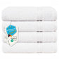 6-Piece Hand Towel Set, 100% Cotton, Soft, Absorbent, Quality Hand Towels Set, 2 Bath Towels 70 x 140 cm, 4 Hand Towels 50 x 100 cm, White
