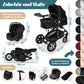 Kesser® Loops 3-in-1 Combination Pram, Complete Set Including Baby Tub & Buggy Sports Seat & Baby Car Seat, Full Rubber Tyres