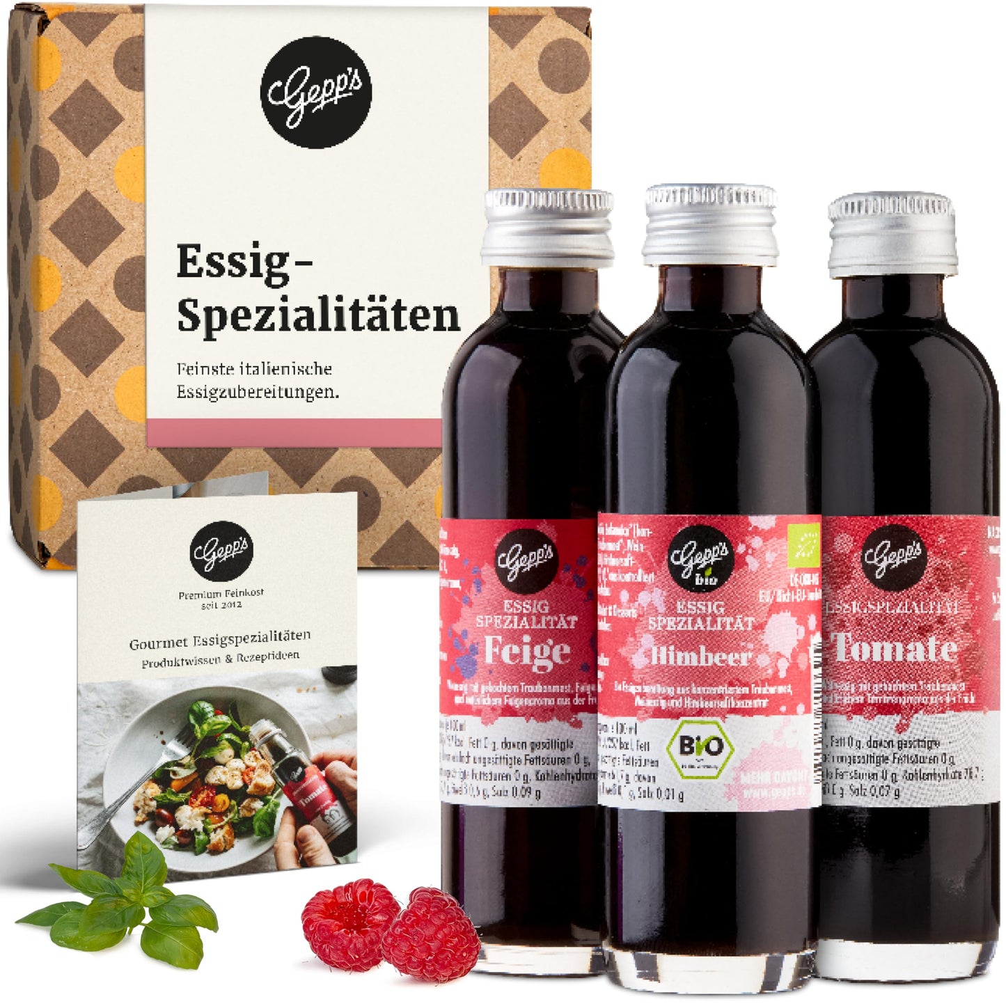 Feinkost Öl Geschenkbox „Öl-Clutch“ I Gewürzöl Set mit 5 erlesenen BIO-Ölen