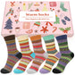 Airabc 5 Pairs of Women's Thermal Socks, Warm Winter Socks, Colourful Cosy and Breathable