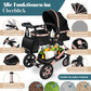 Kesser® Loops 3-in-1 Combination Pram, Complete Set Including Baby Tub & Buggy Sports Seat & Baby Car Seat, Full Rubber Tyres
