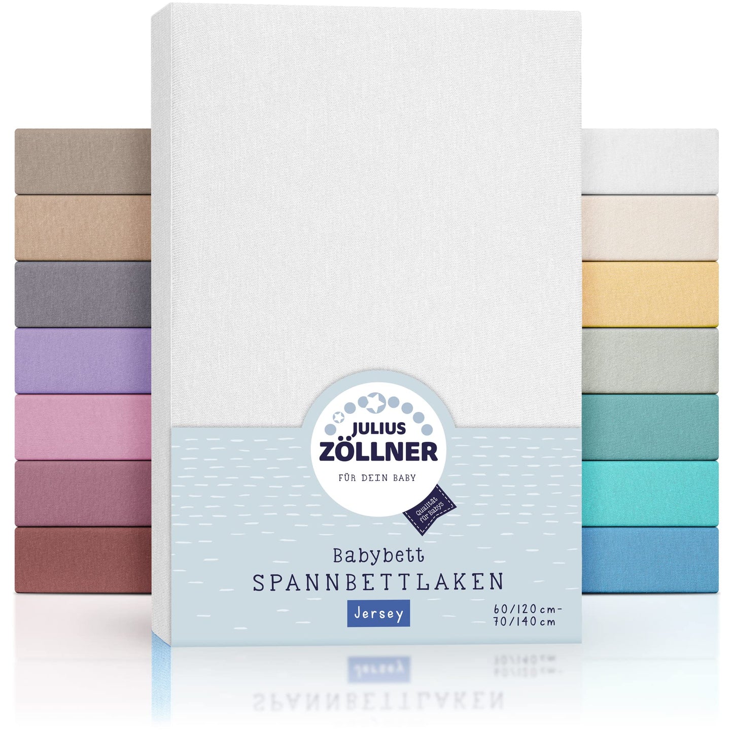 Spannbettlaken für Baby- & Kinderbett, 100% Jersey-Baumwolle, 2er Pack