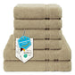 6-Piece Hand Towel Set, 100% Cotton, Soft, Absorbent, Quality Hand Towels Set, 2 Bath Towels 70 x 140 cm, 4 Hand Towels 50 x 100 cm, White