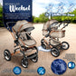 3-in-1 XXL Complete Pram Set incl. Baby Carrycot, Buggy, Sports Seat & Car Seat