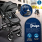 3-in-1 XXL Complete Pram Set incl. Baby Carrycot, Buggy, Sports Seat & Car Seat