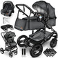3-in-1 XXL Complete Pram Set incl. Baby Carrycot, Buggy, Sports Seat & Car Seat