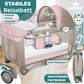 Kidiz Baby Cot, Travel Cot, Foldable with Mattress and Wheels, 120 x 60 cm, Side Entrance