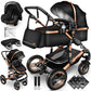 3-in-1 XXL Complete Pram Set incl. Baby Carrycot, Buggy, Sports Seat & Car Seat