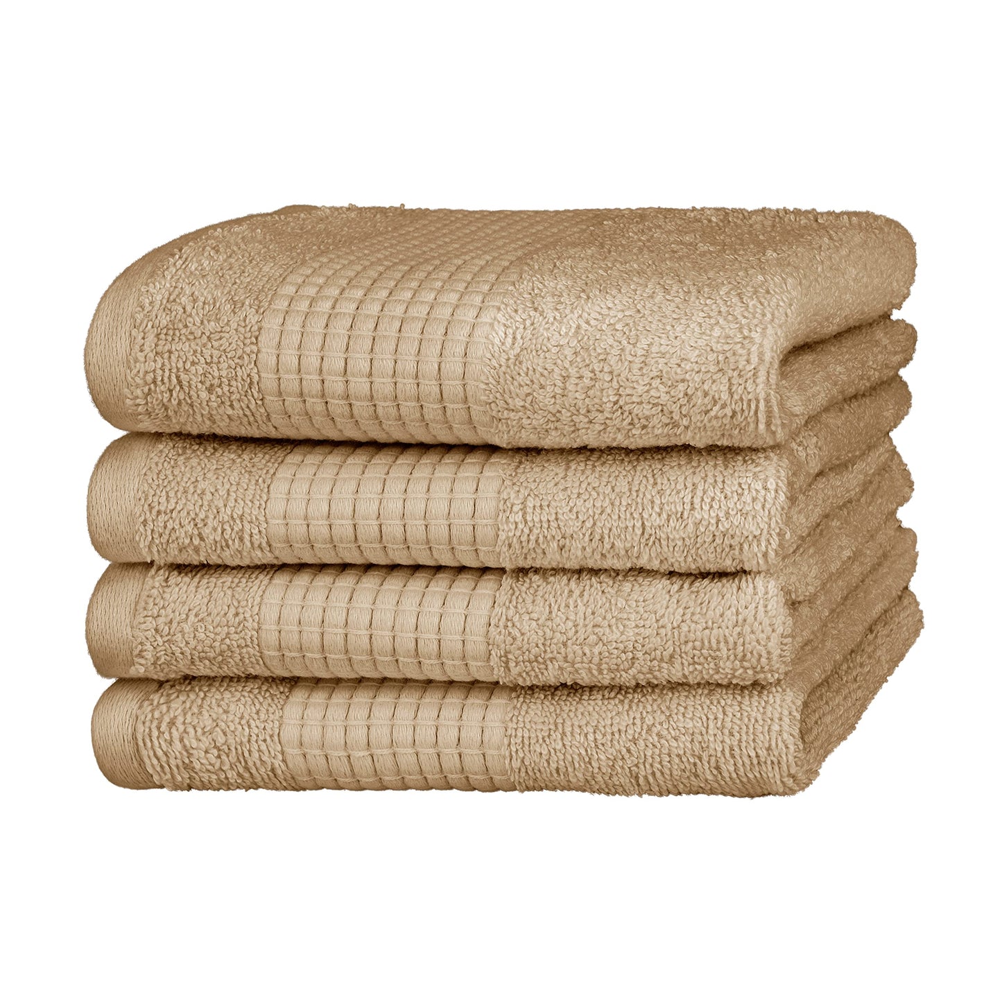 Merana Rome Handtuch Set | saugstark, weich und fusselfrei | Frottier Luxus Qualität | 100% Baumwolle | Oeko-TEX | 4 x Gästetücher (30x50cm))