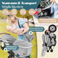 Kesser® Loops 3-in-1 Combination Pram, Complete Set Including Baby Tub & Buggy Sports Seat & Baby Car Seat, Full Rubber Tyres