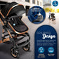 3-in-1 XXL Complete Pram Set incl. Baby Carrycot, Buggy, Sports Seat & Car Seat