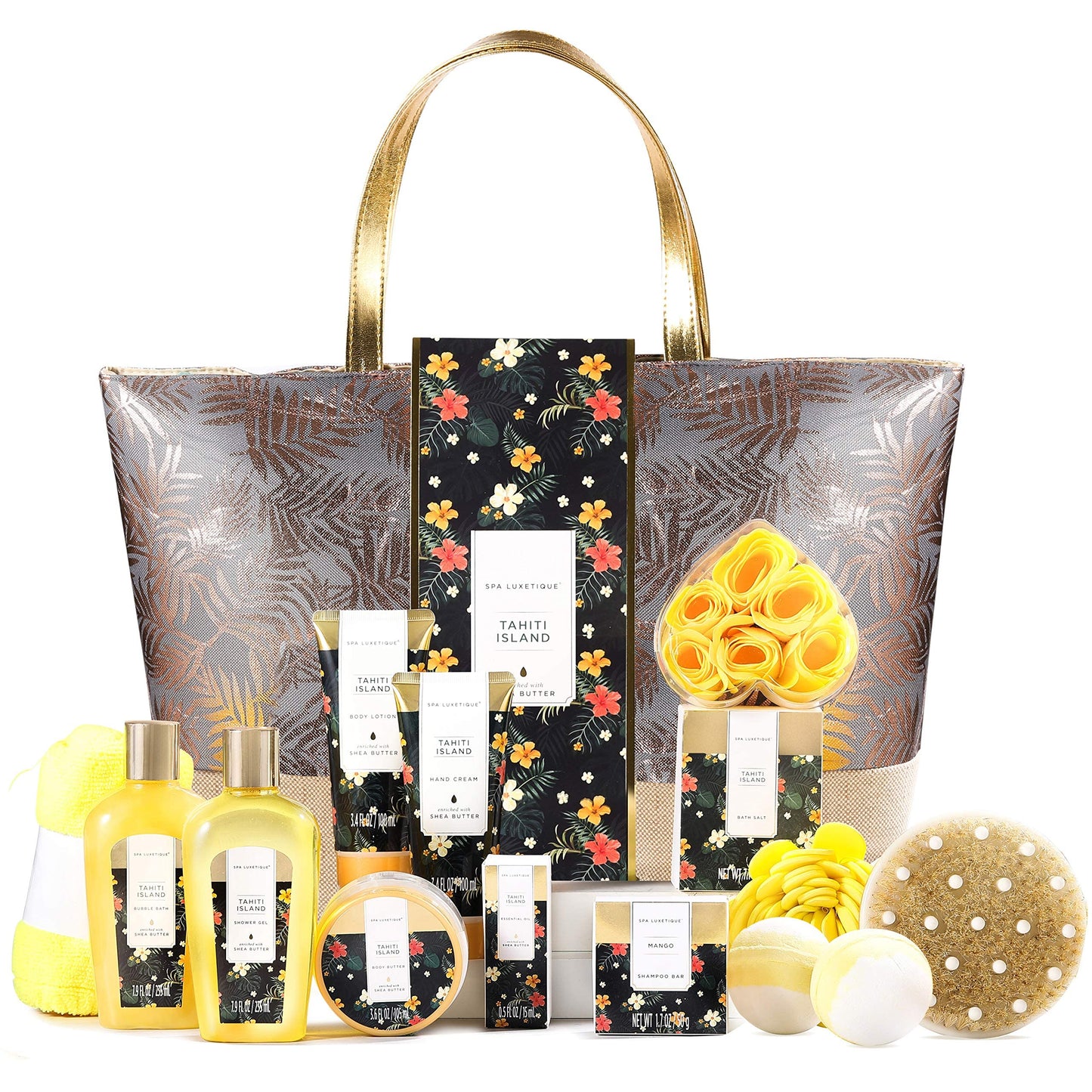 Bath Gift Set, Spa Luxury Beauty Set for Her 15-Piece Birthday Gift, Spa Set, Wellness Set for Women, Bath Gifts for Mother's Day, Christmas Gifts for Women