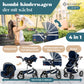 Kesser® Loops 3-in-1 Combination Pram, Complete Set Including Baby Tub & Buggy Sports Seat & Baby Car Seat, Full Rubber Tyres